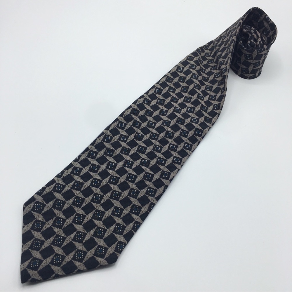 [GIORGIOARMANI] Geometric Pattern Cravatte Tie 56"